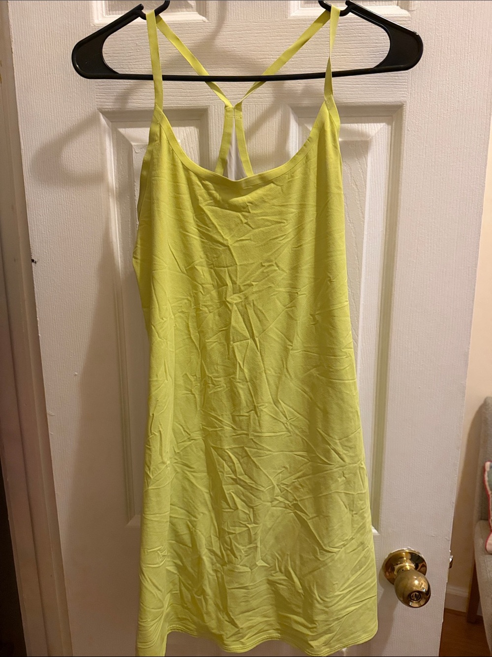 Lime Exercise Dress with Strappy Back